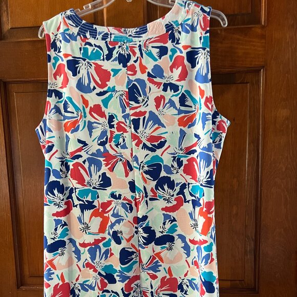 Talbots Sleeveless Split Neck Plus Shift Dress - Picture 4 of 10